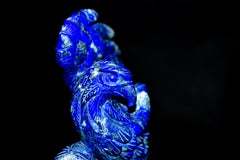 Lapis Lazuli Eagle Sculpture Large Statue 8.25" Blue Gemstone
