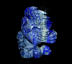 Lapis Lazuli Eagle Sculpture Large Statue 8.25" Blue Gemstone