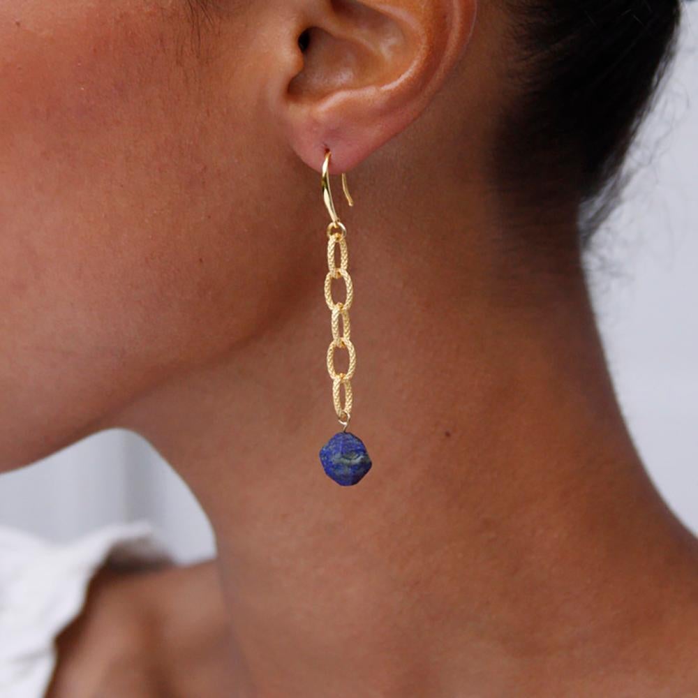 Women's Lapis Lazuli Earring - Blue Madrid Earrings by Bombyx House For Sale