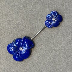 Lapis Lazuli Flower Stick Pin