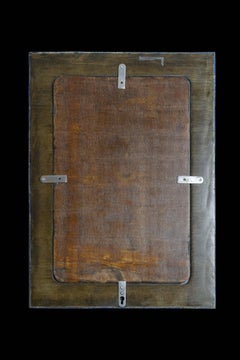 Miroir encadré de lapis-lazuli