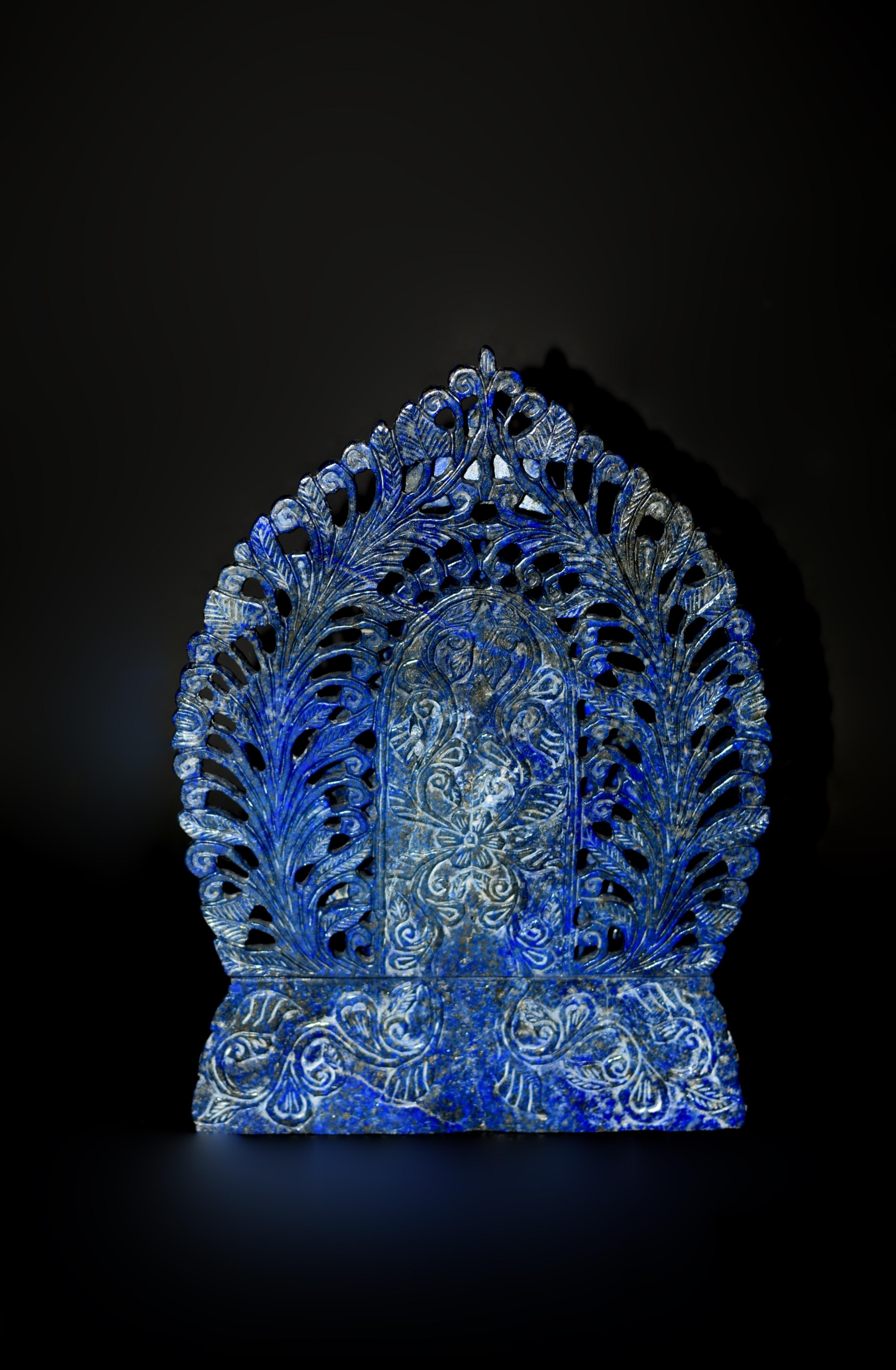 Natural Lapis Lazuli Ganesh Top Grade Finely Carved  12