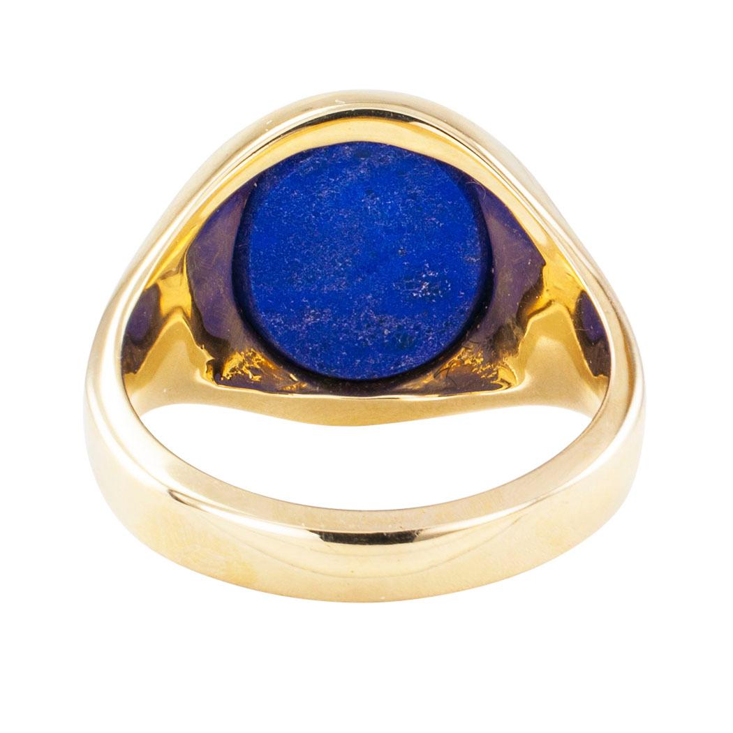 Men's Lapis Lazuli Gentlemans Gold Ring