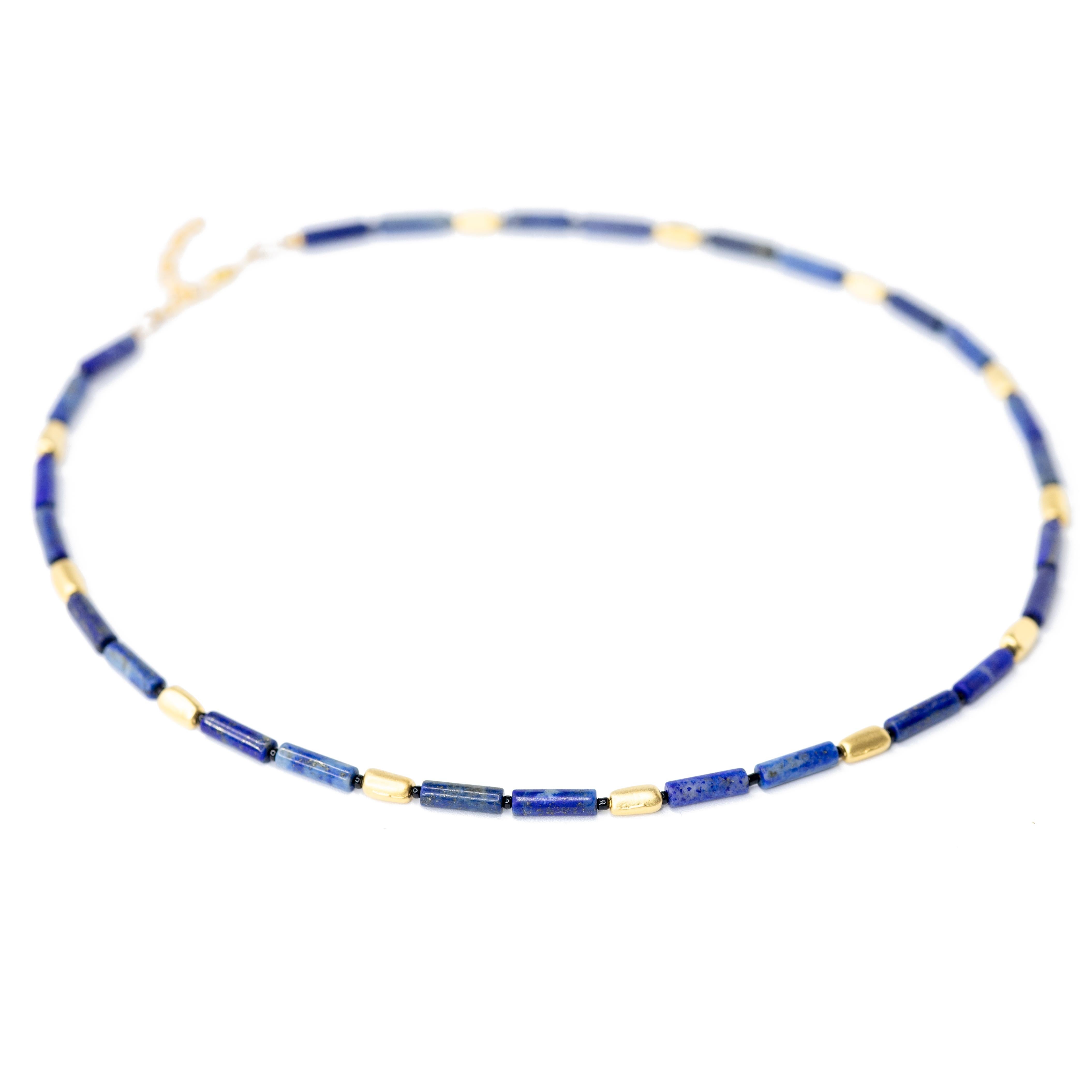 Lapis Lazuli Blue Madrid Matinee Necklace - by Bombyx House In New Condition For Sale In Westport, CT