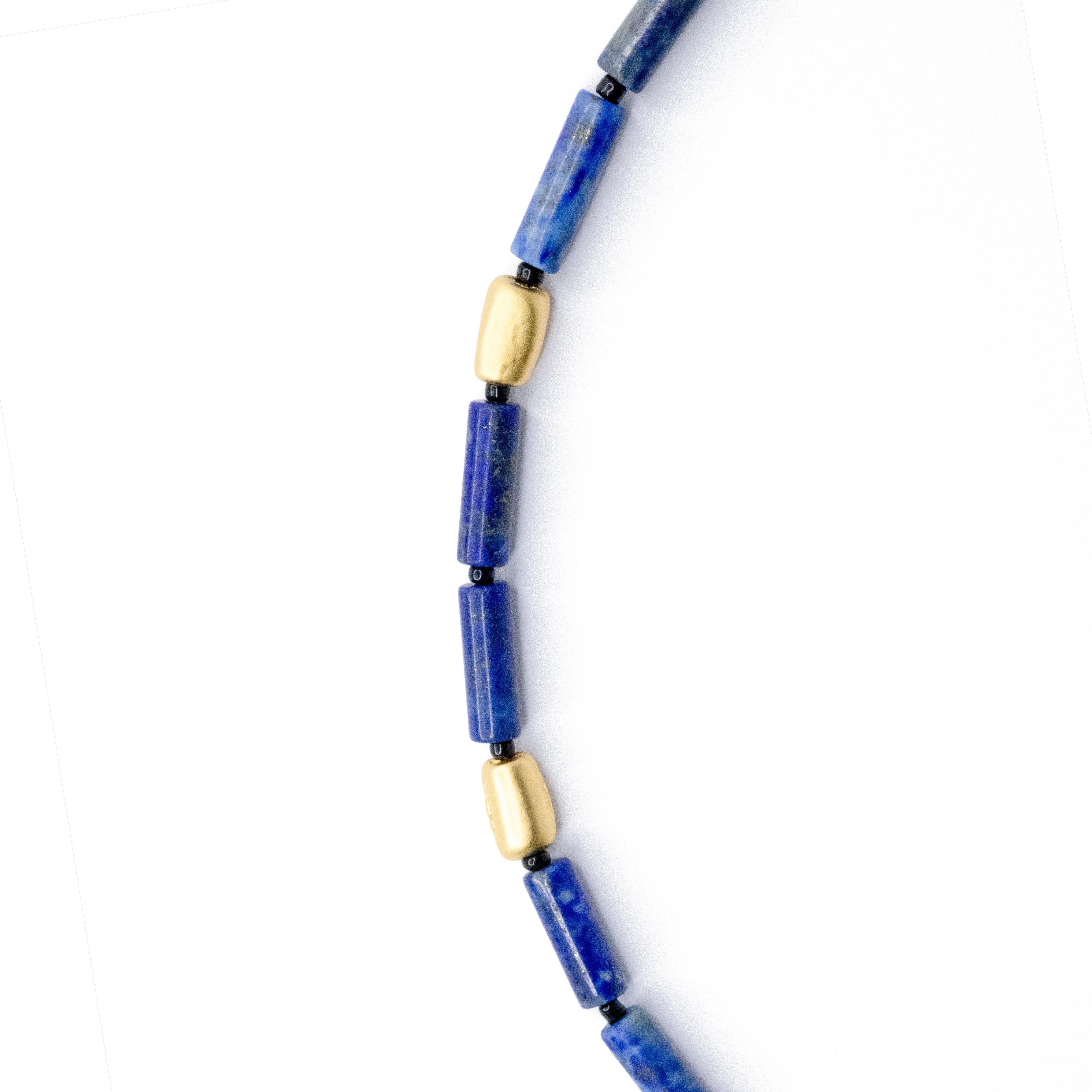 Immerse yourself in the sophisticated simplicity of this Lapis Lazuli necklace, inspired by Salvador Dali's 