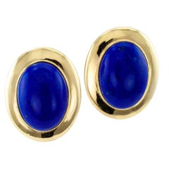 Lapis Lazuli Gold Earrings