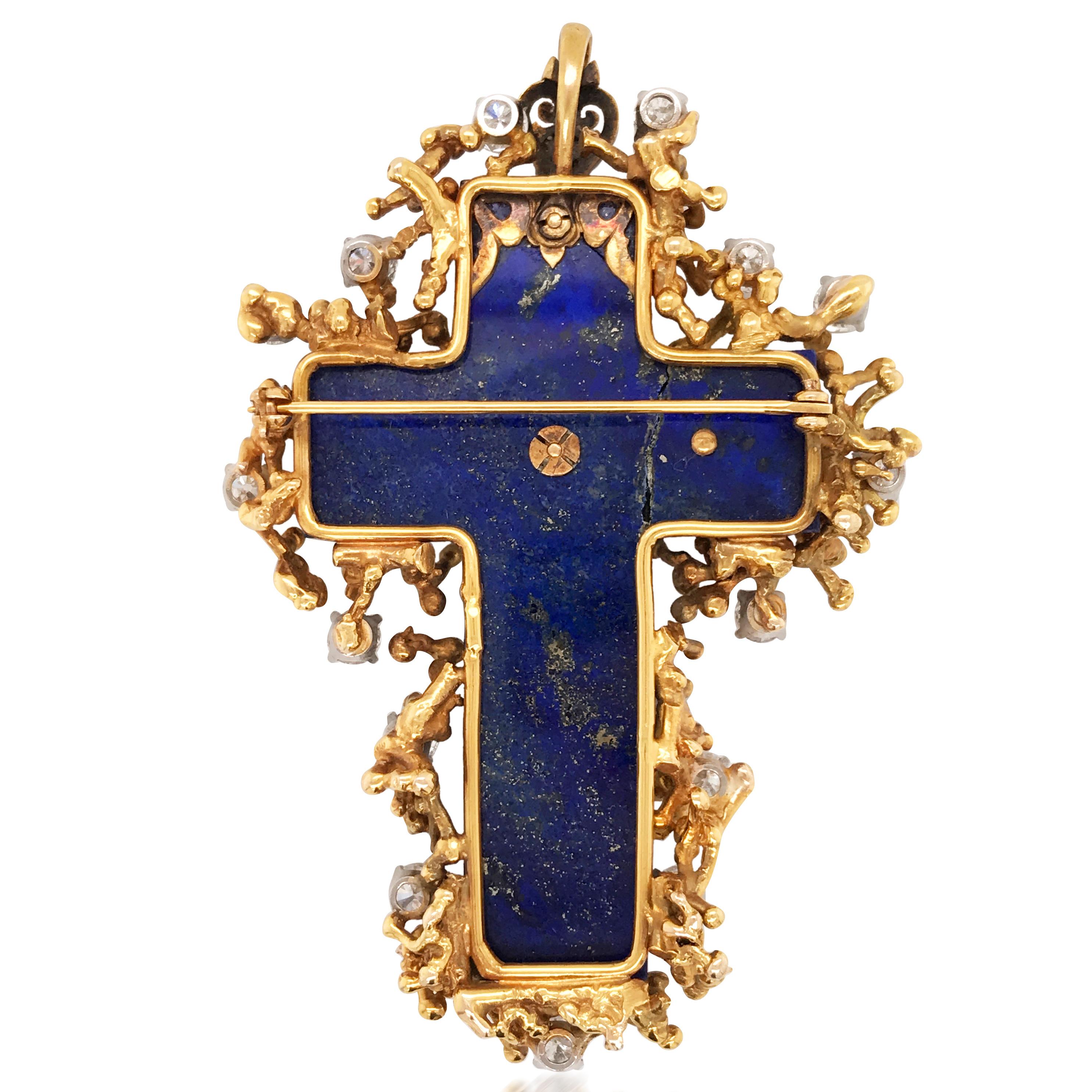 lapis lazuli cross