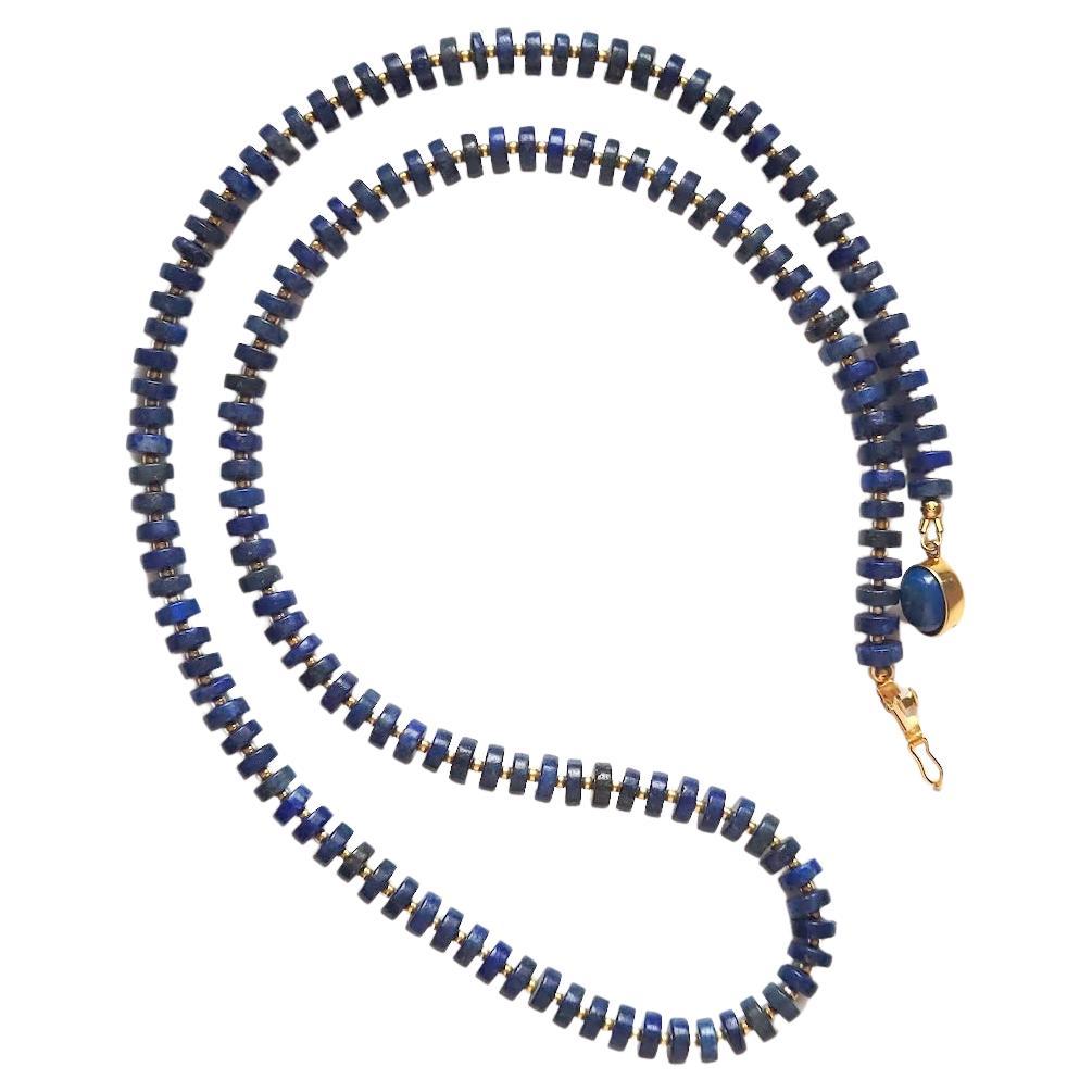 Lapis Lazuli Gold Necklace For Sale
