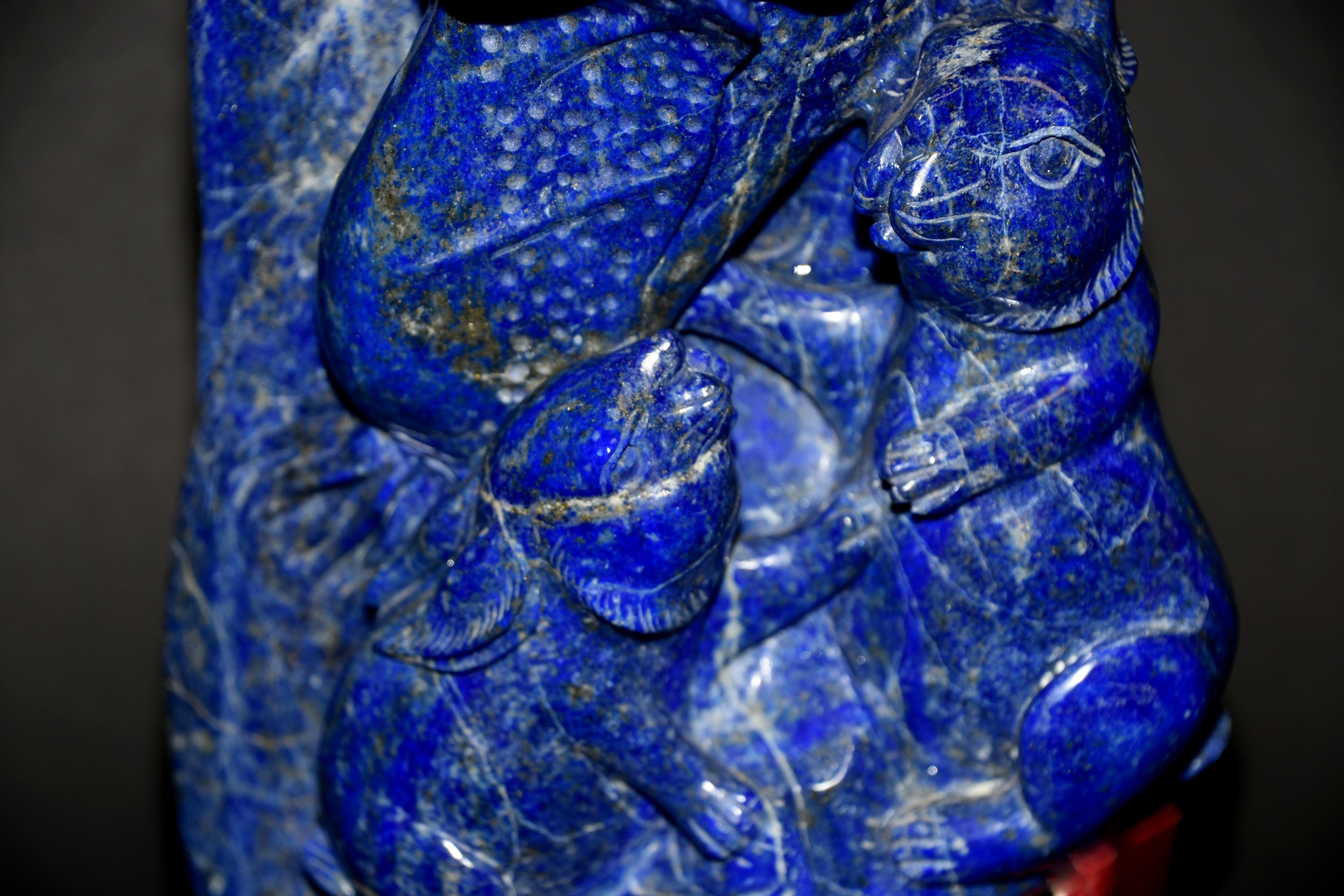 Lapis Lazuli Good Fortune Kaninchen 7,25 Lb im Angebot 4
