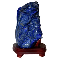 Vintage Lapis Lazuli Good Fortune Rabbits 7.25 Lb