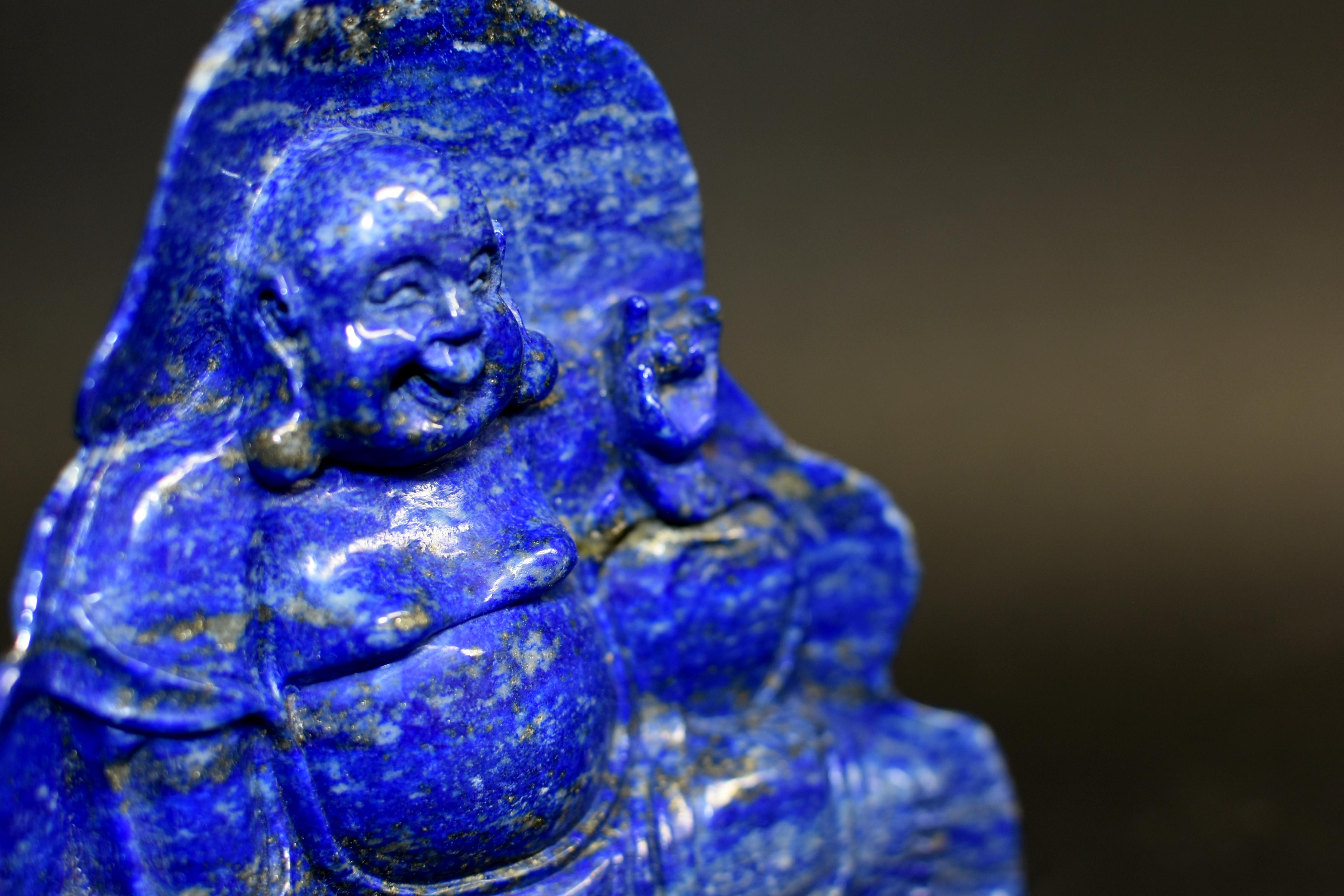 Lapis Lazuli Happy Buddha Statue For Sale 9
