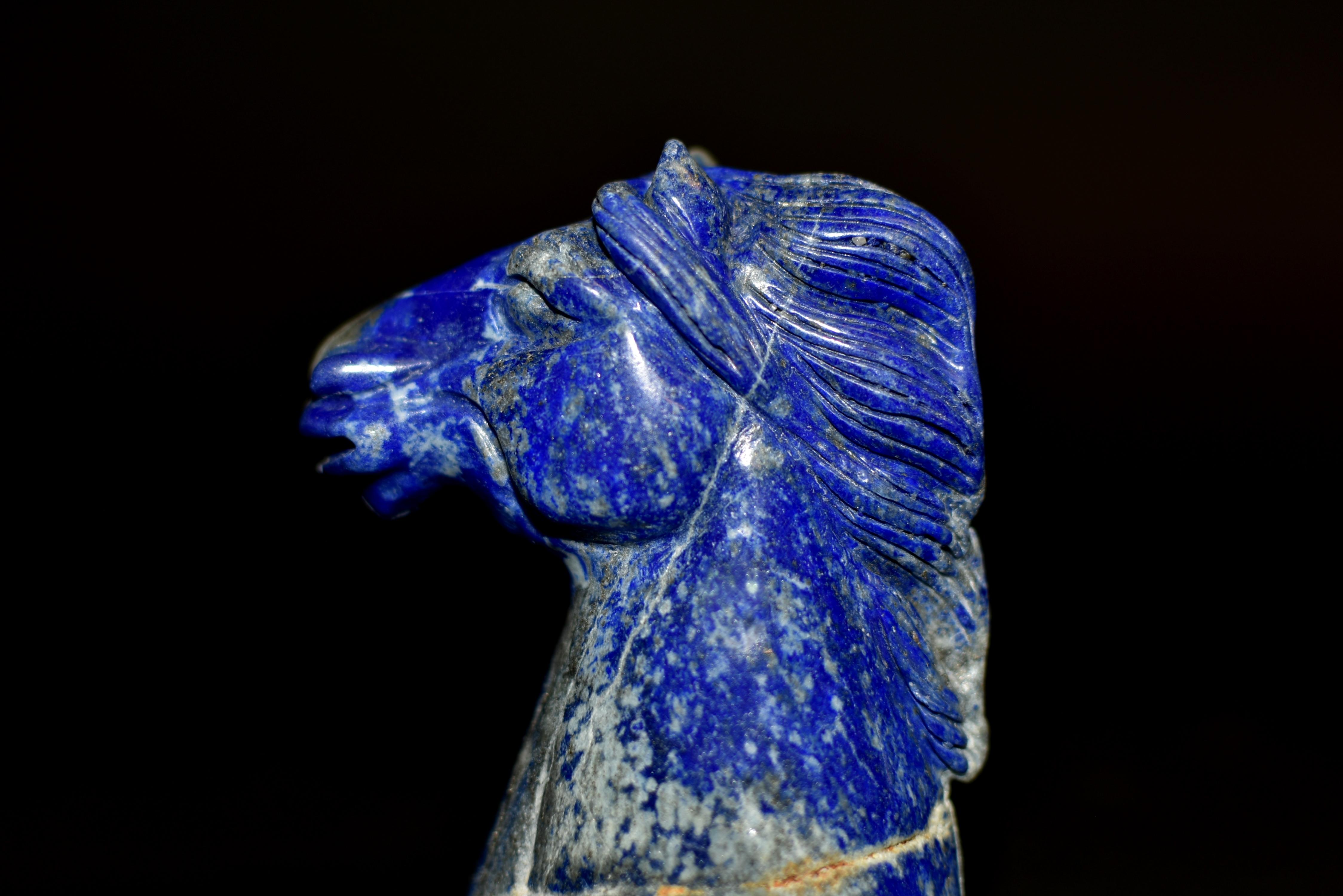 Lapislazuli-Pferde-Ritter (Lapis Lazuli) im Angebot