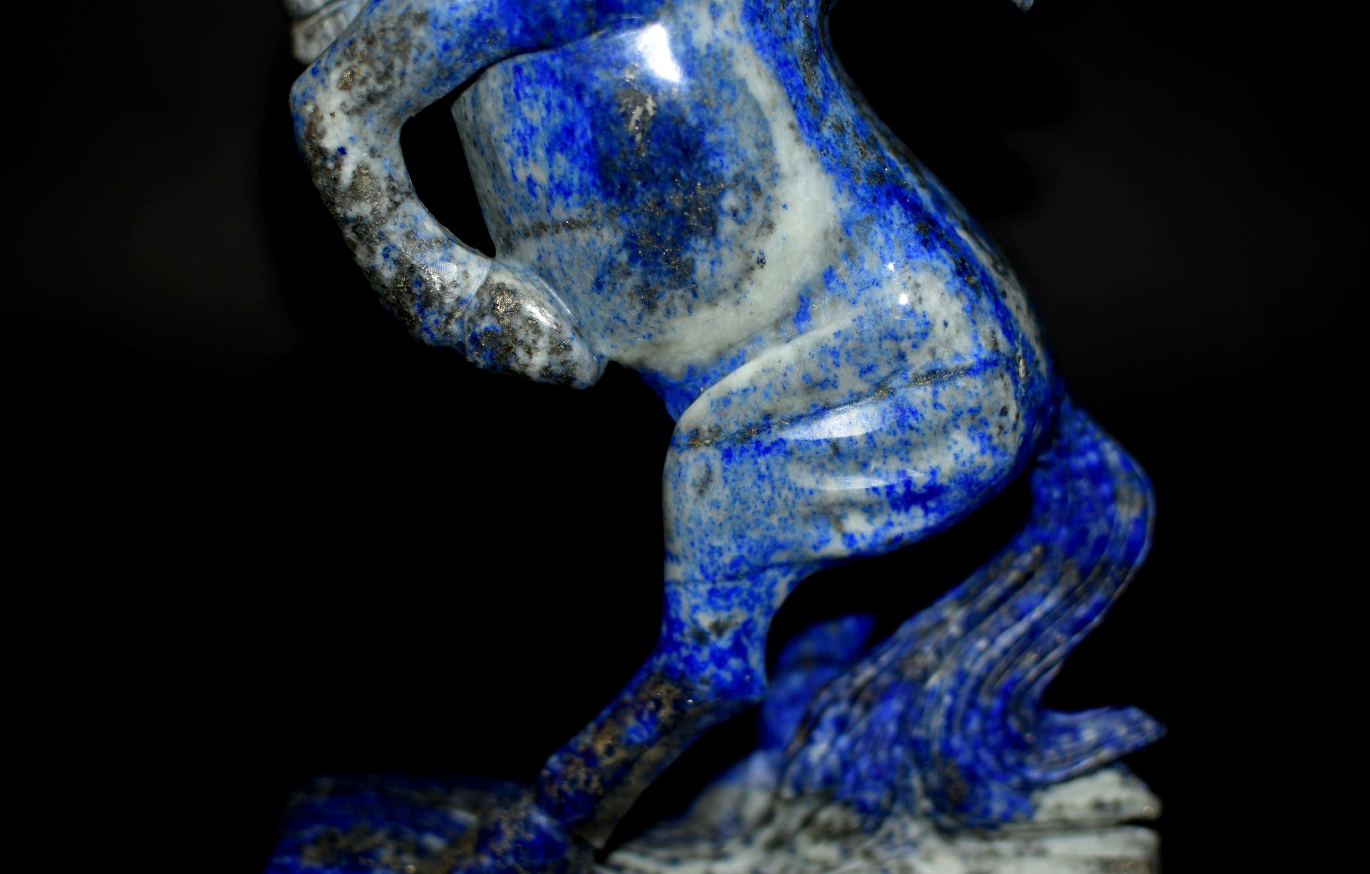 Statue de cheval en lapis-lazuli 8
