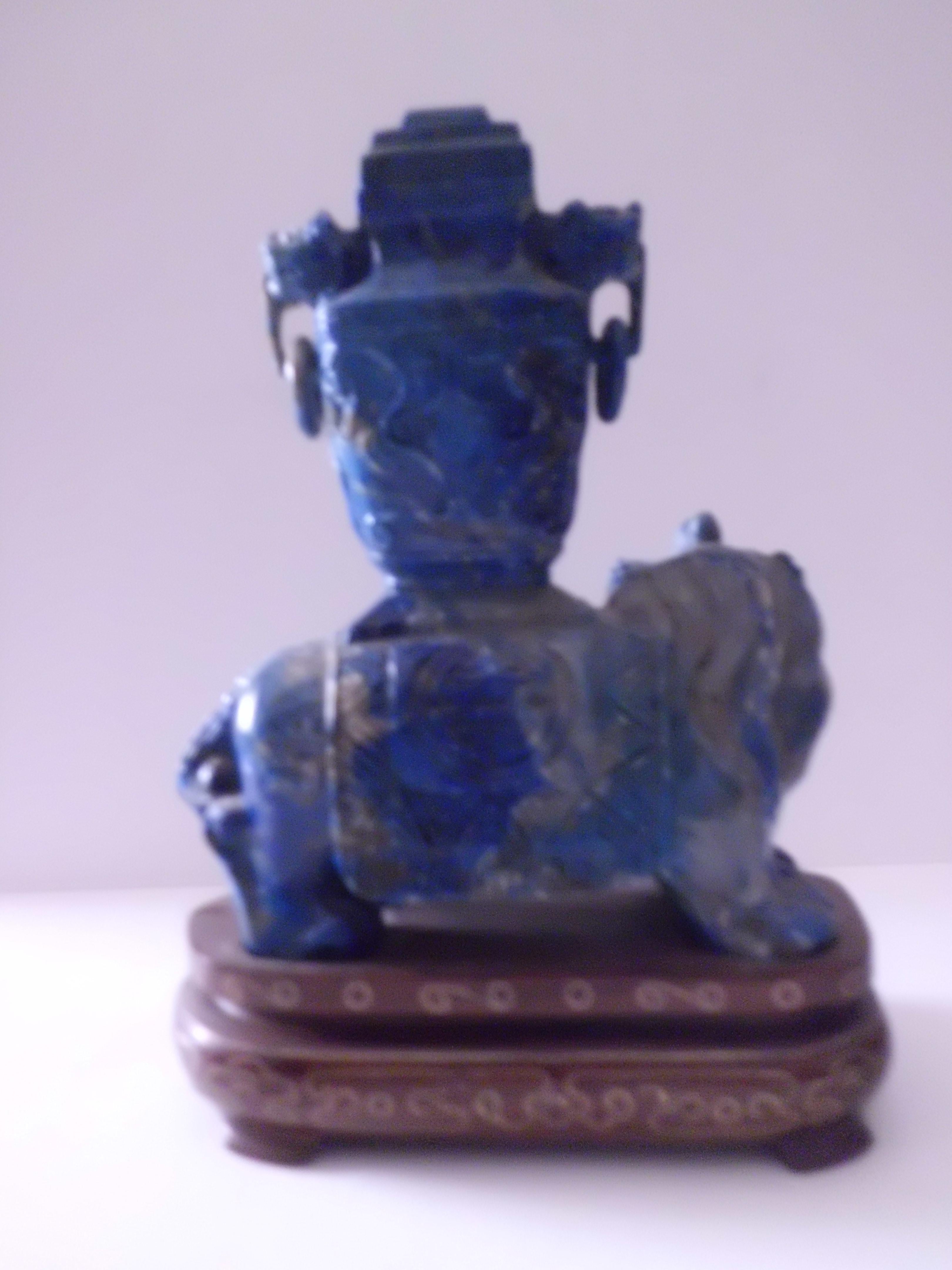 Chinese Lapis Lazuli Lion