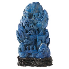 Lapislazuli Berg-Form Schnitzerei