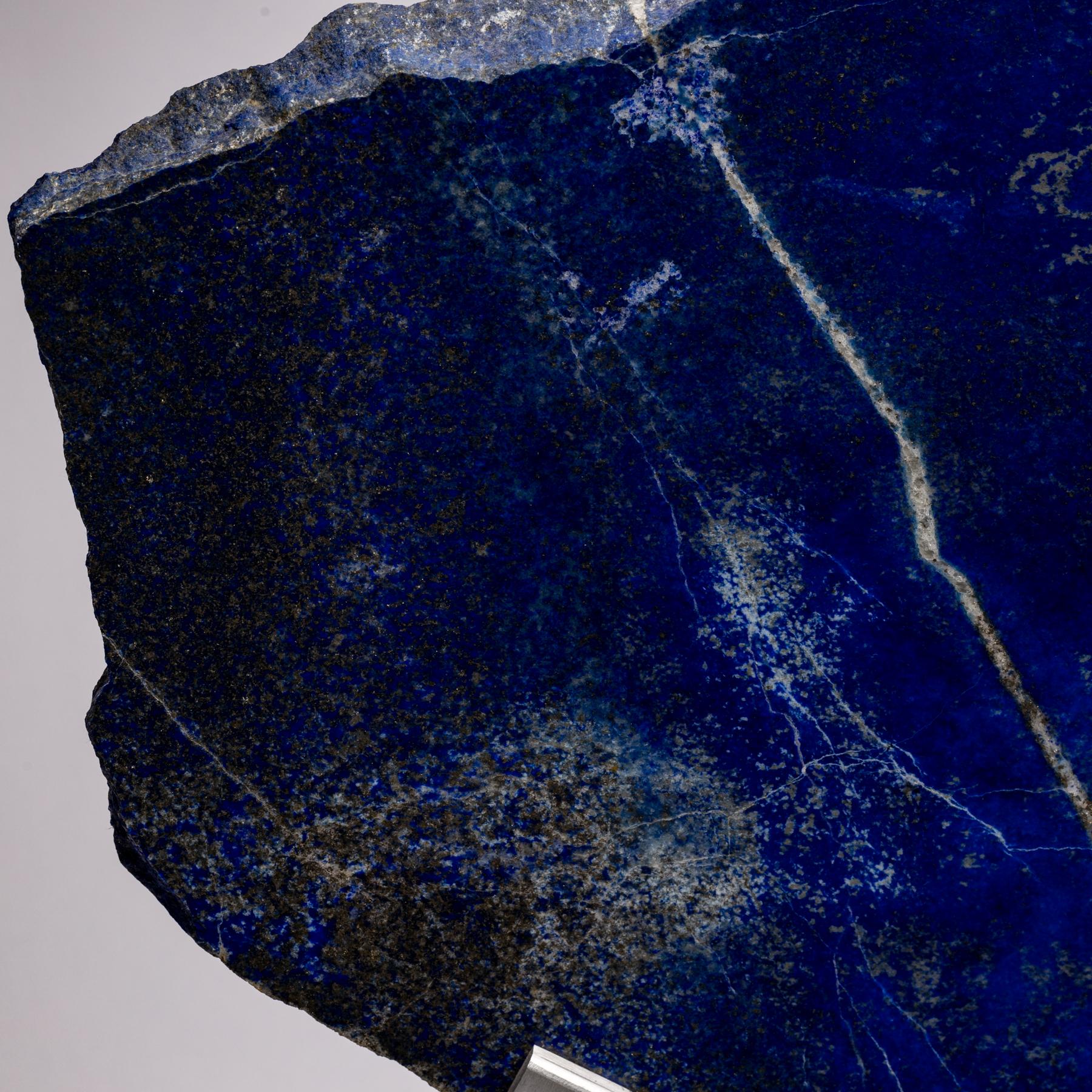 Lapis Lazuli Natural Shape Sculpture Mounted on Aluminium Custom Base In New Condition In Polanco, CDMX