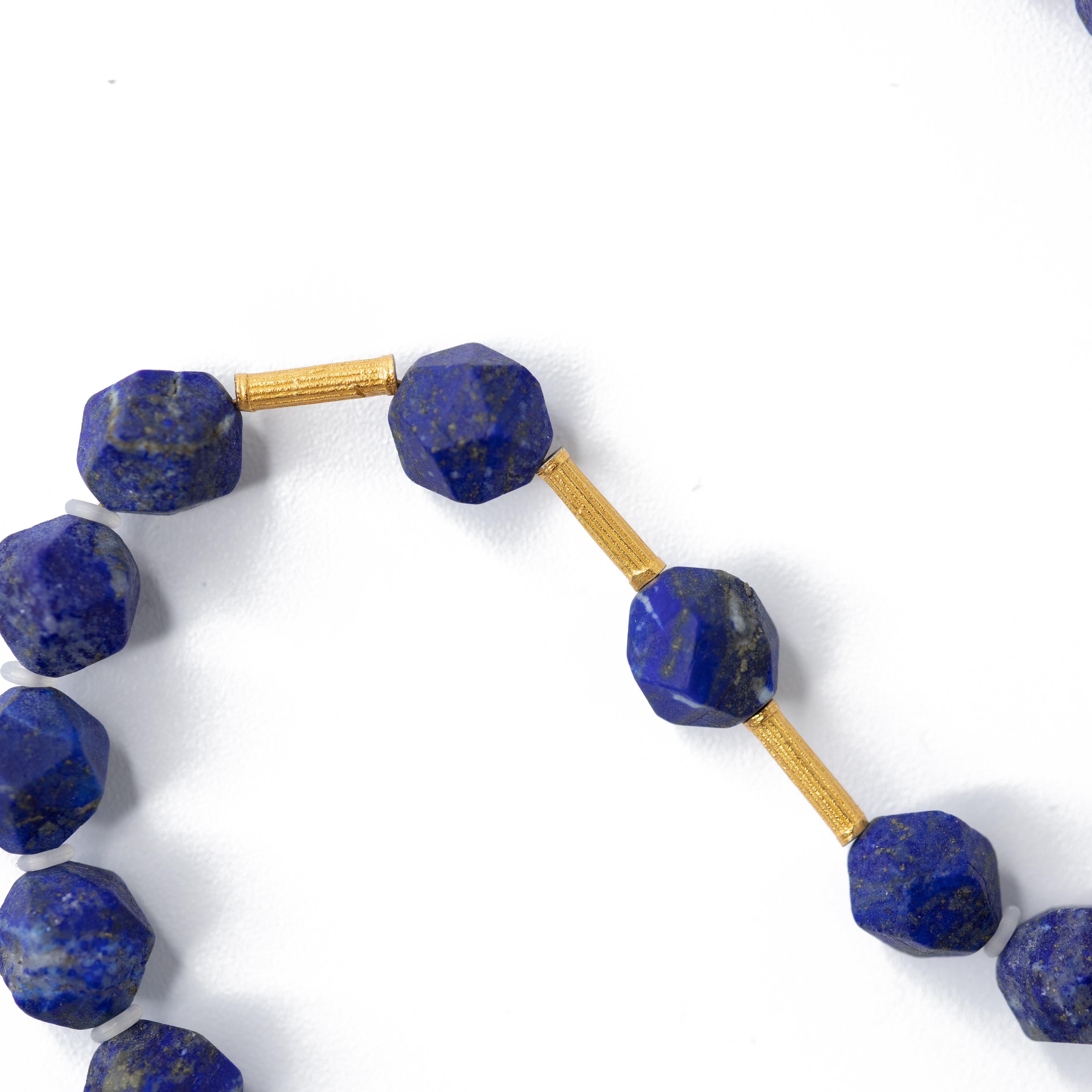 Women's Lapis Lazuli Necklace - Blue Madrid Lapis Necklace by Bombyx House For Sale