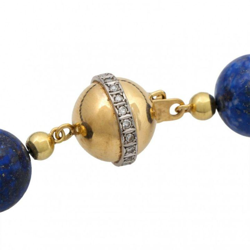 Bullet Cut Lapis Lazuli Necklace For Sale