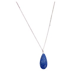 Lapis Lazuli Necklace, Lapis Lazuli Sterling Silver necklace  by nlanlaVictory