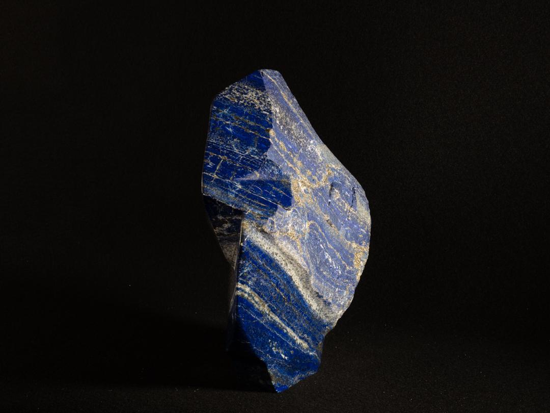 Lapis Lazuli Partly Polished Freeform with Pyrite In Excellent Condition For Sale In BAARN, UT