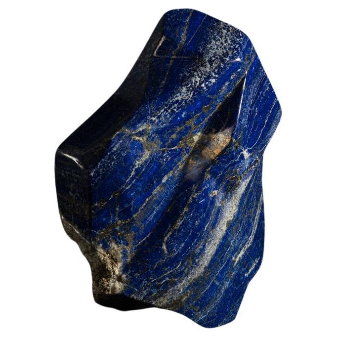 Lapislazuli Teilweise polierte Freiform mit Pyrit