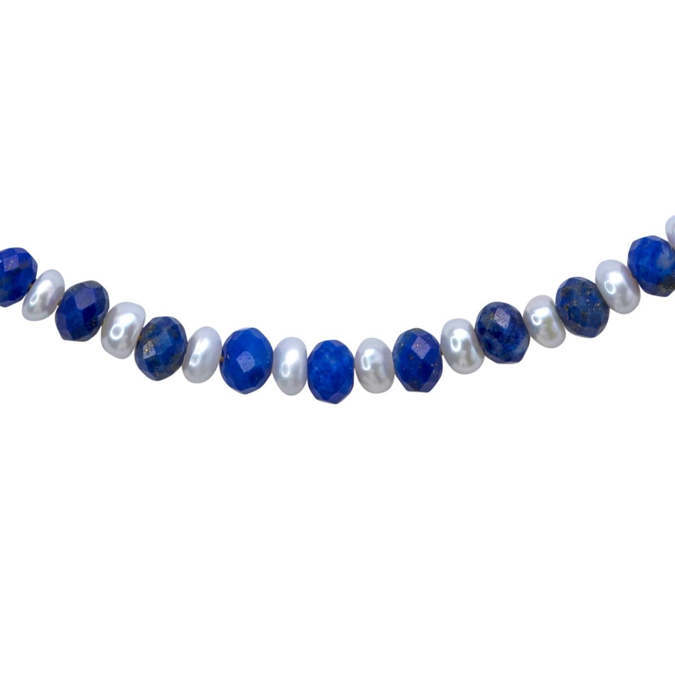 Artigiano Bracciale di Lapislazzuli e Perle - by Bombyx House in vendita