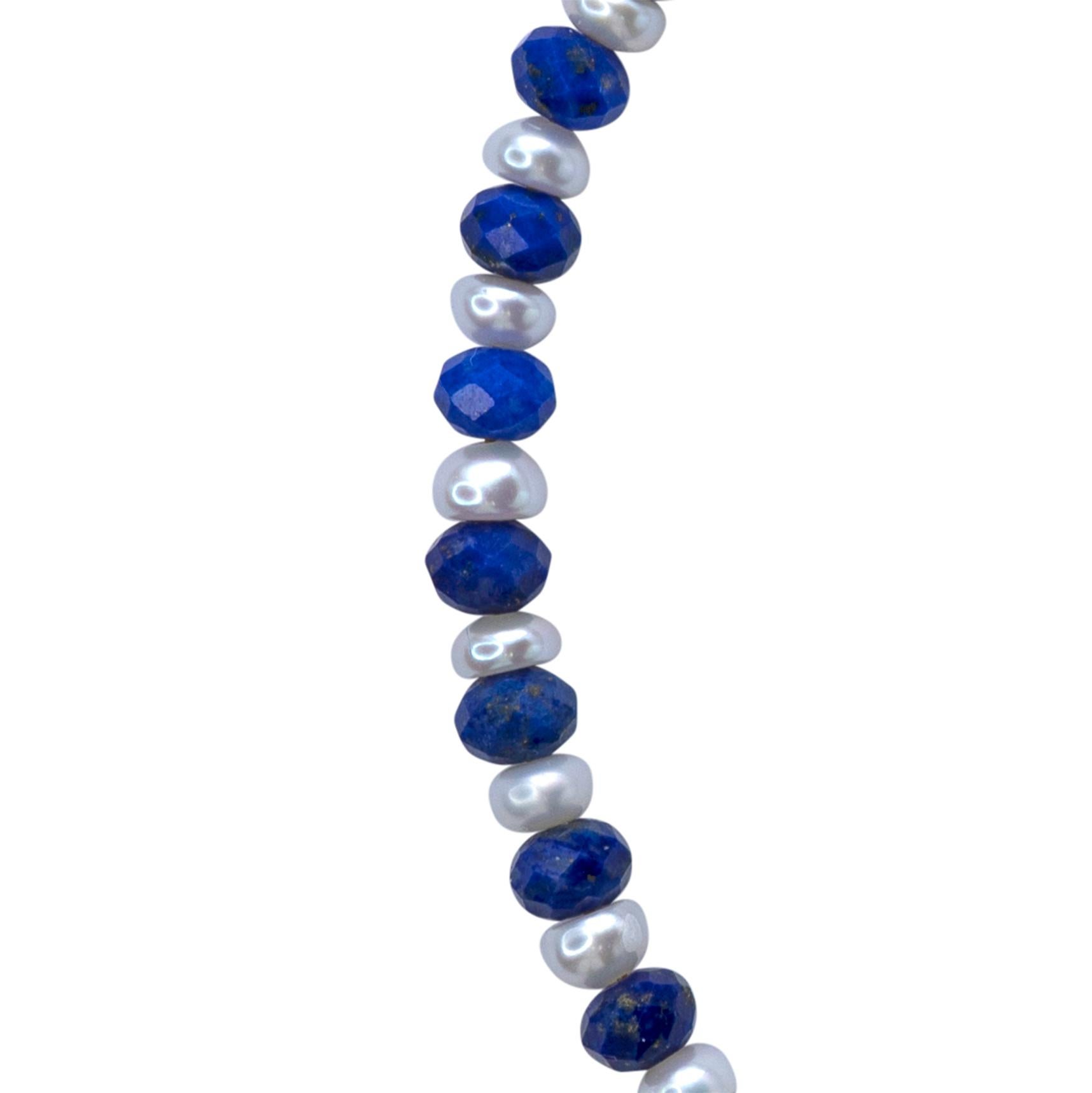 Perlina Bracciale di Lapislazzuli e Perle - by Bombyx House in vendita