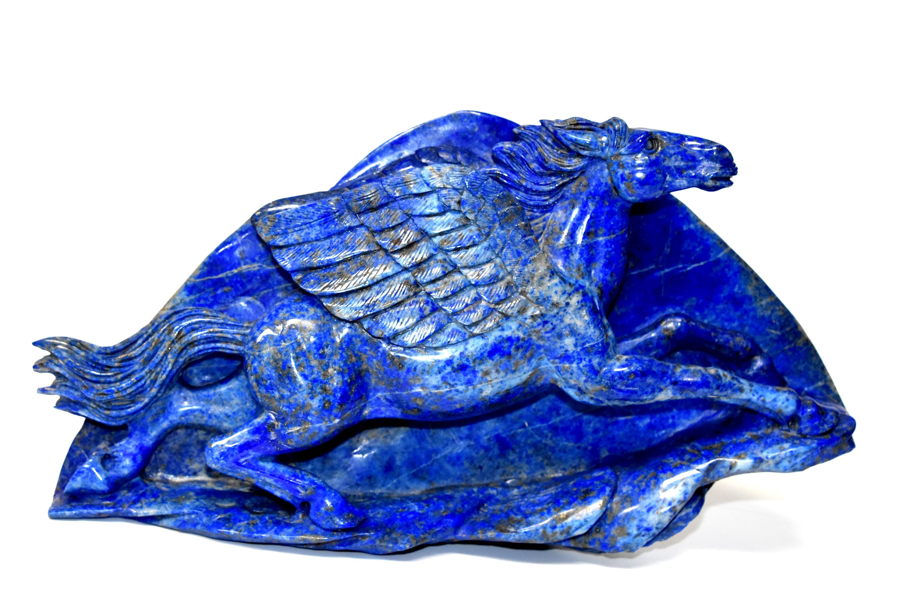 Lapis Lazuli Pegasus Statue, Horse Sculpture 6