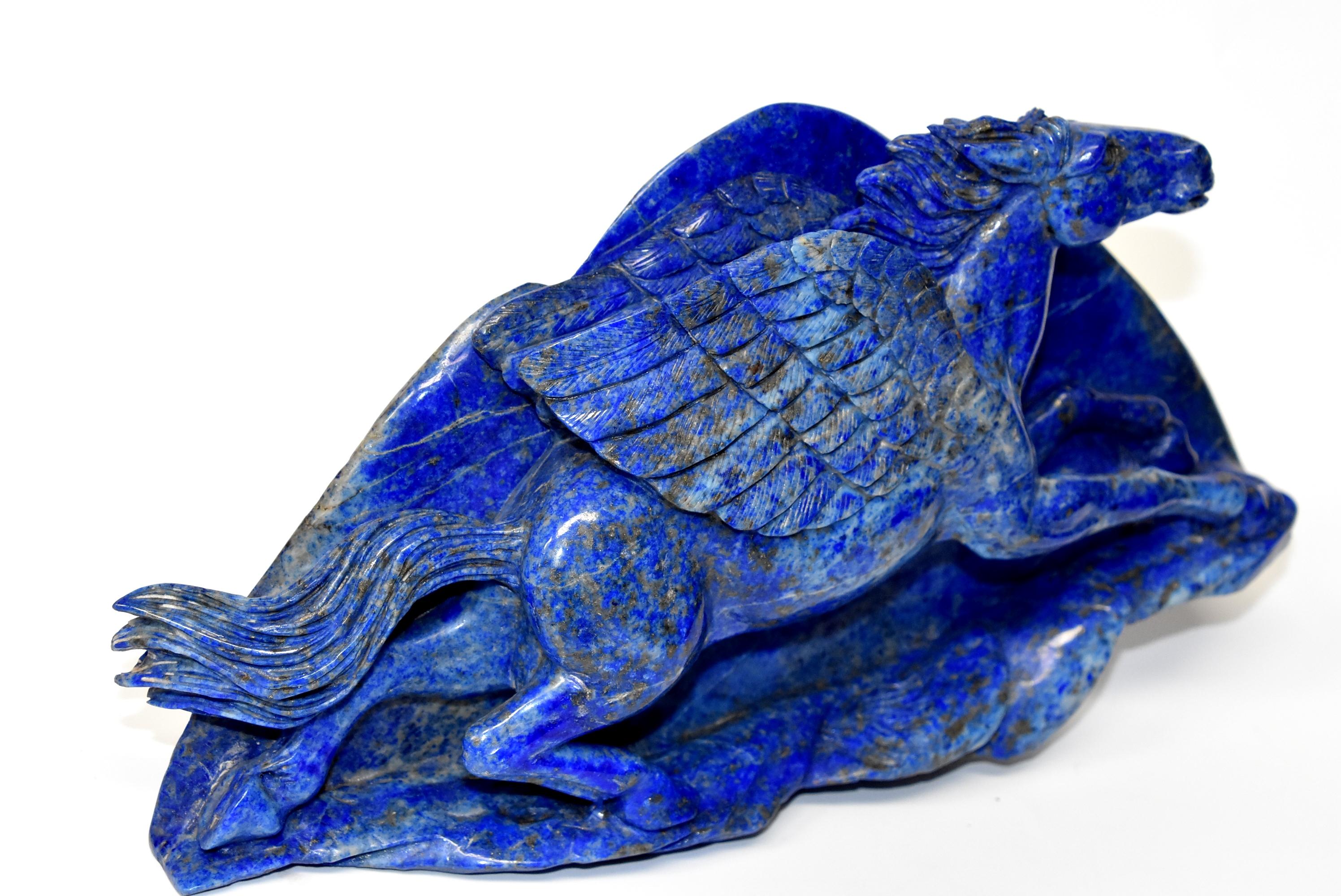 Lapis Lazuli Pegasus Statue, Horse Sculpture 8