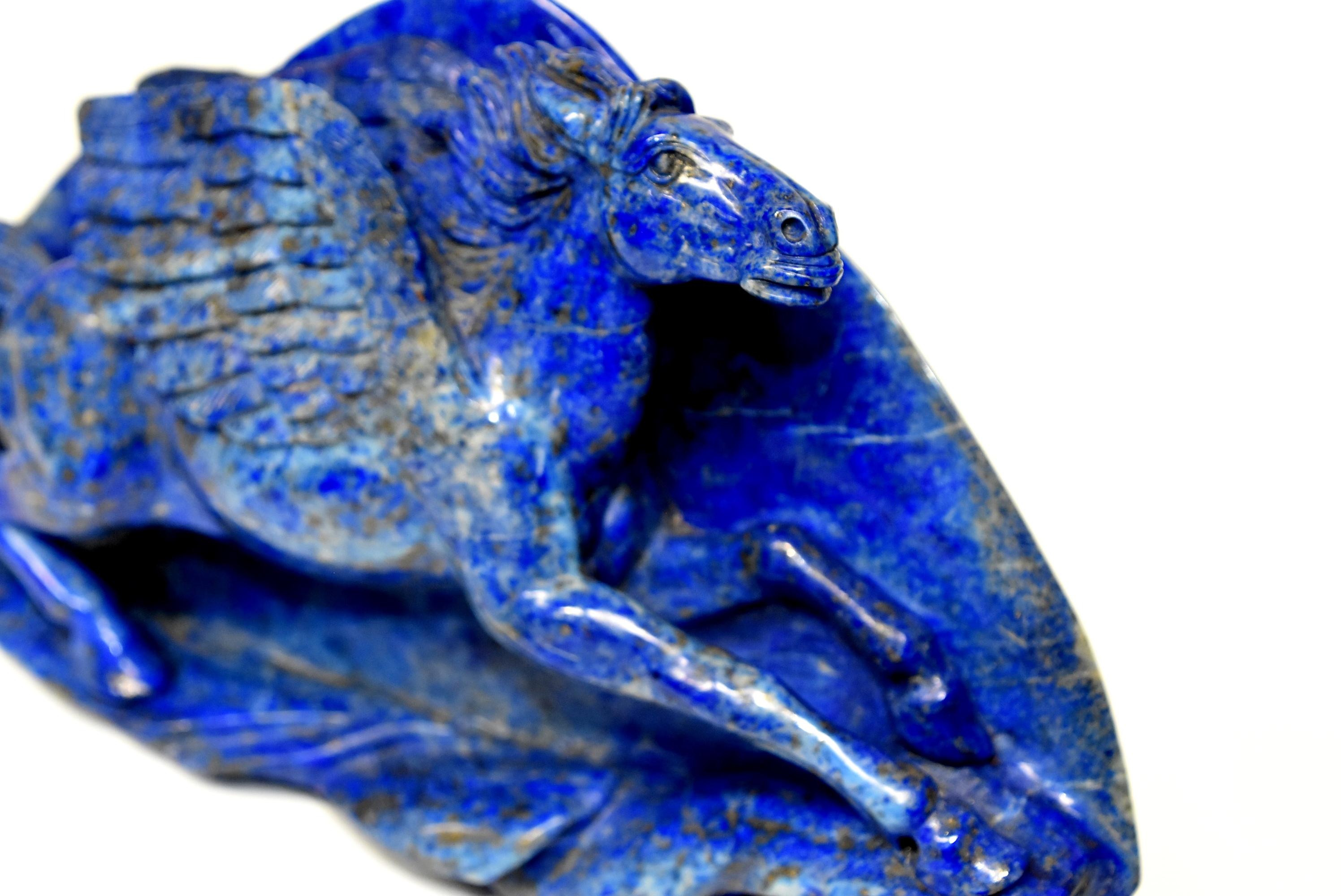 Lapis Lazuli Pegasus Statue, Horse Sculpture 10