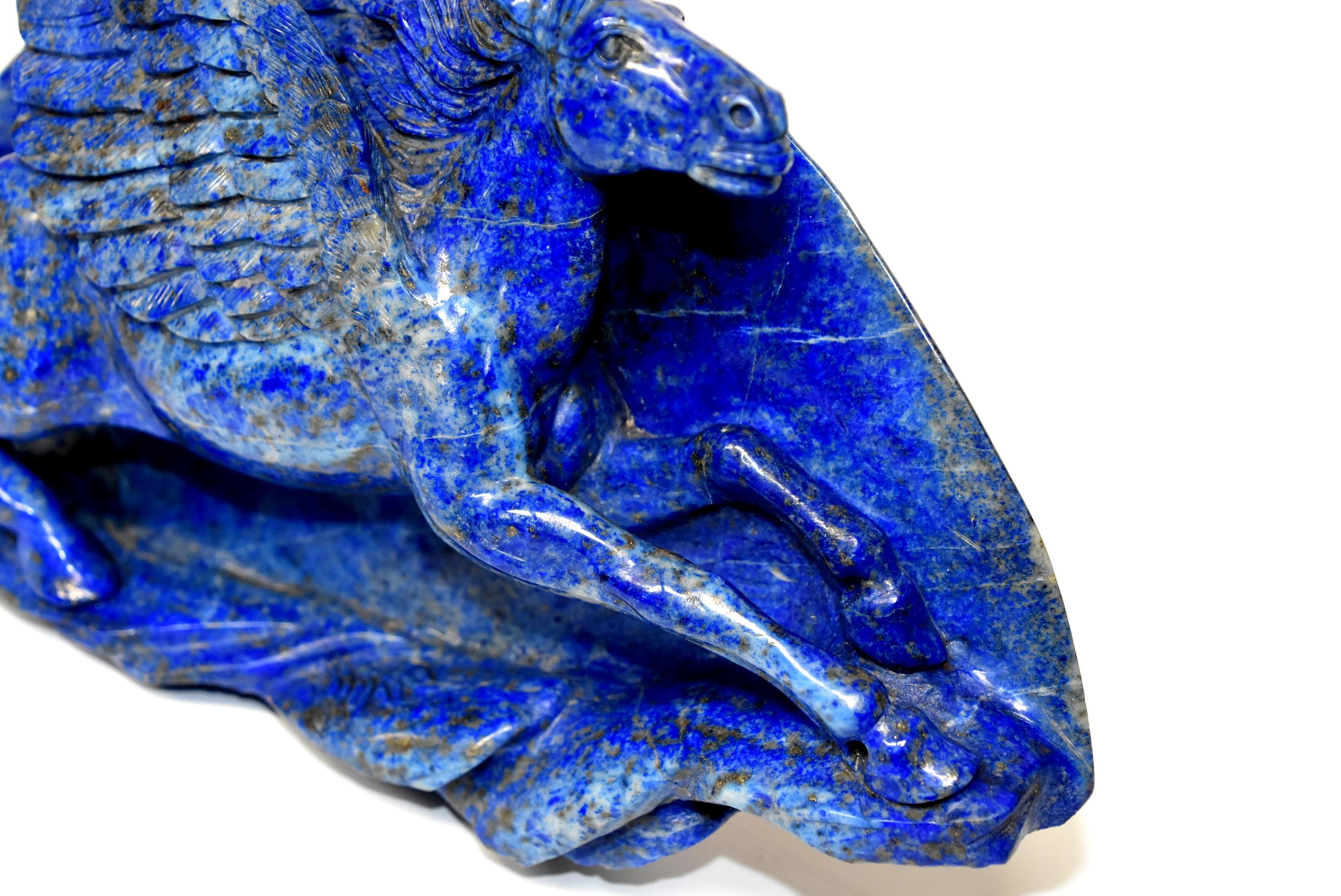 Lapis Lazuli Pegasus Statue, Horse Sculpture 11