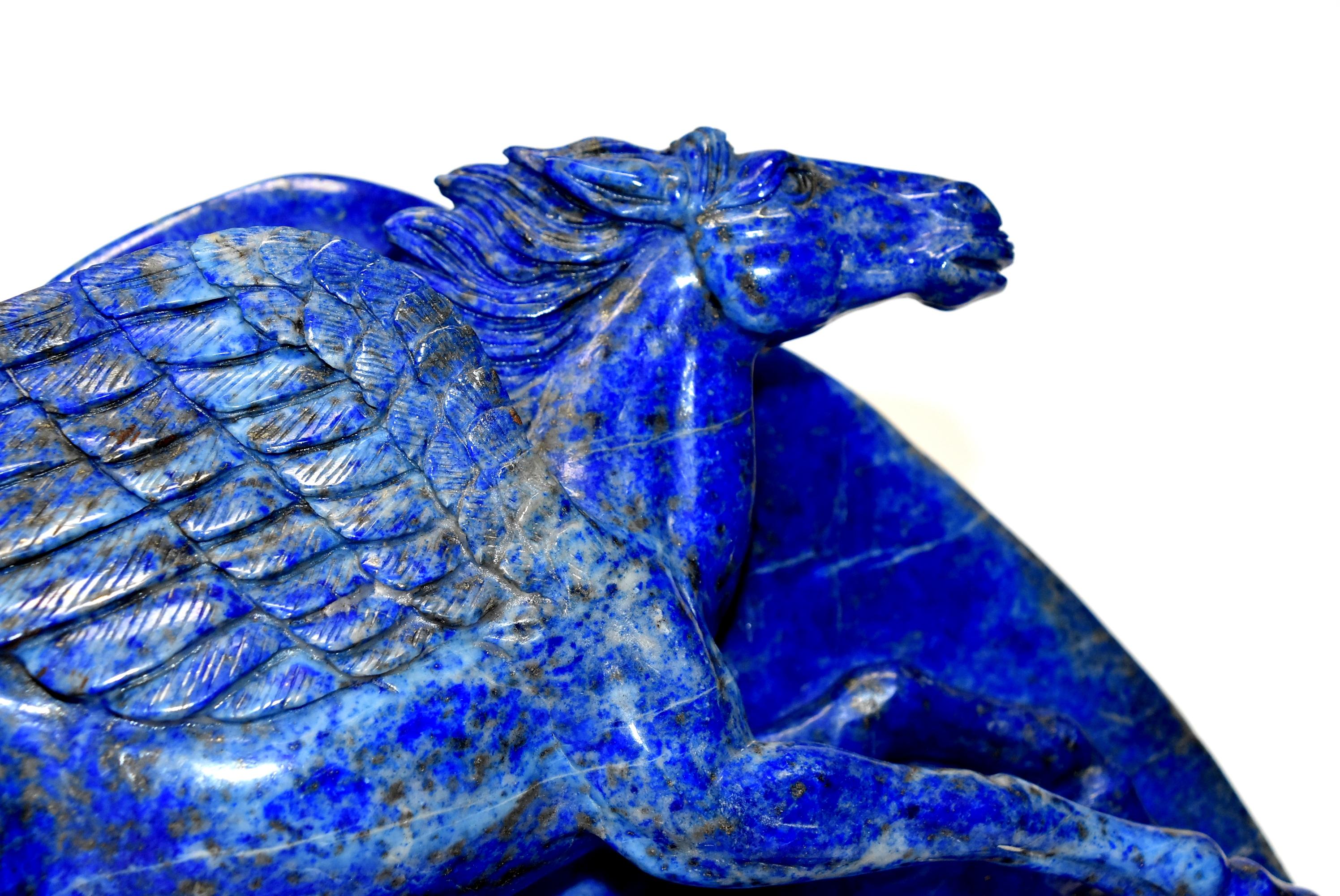 Lapis Lazuli Pegasus Statue, Horse Sculpture 12