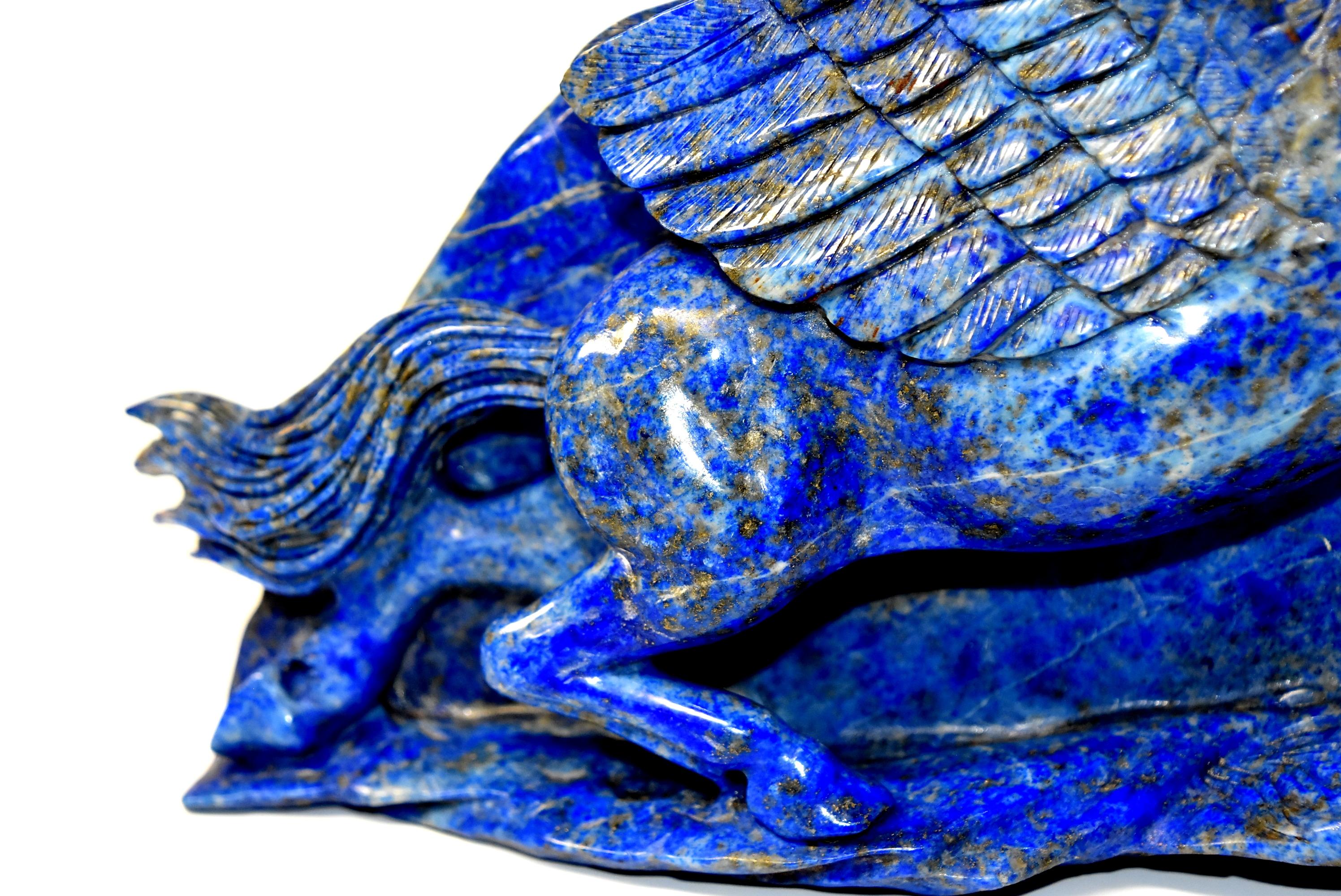 Lapis Lazuli Pegasus Statue, Horse Sculpture 13