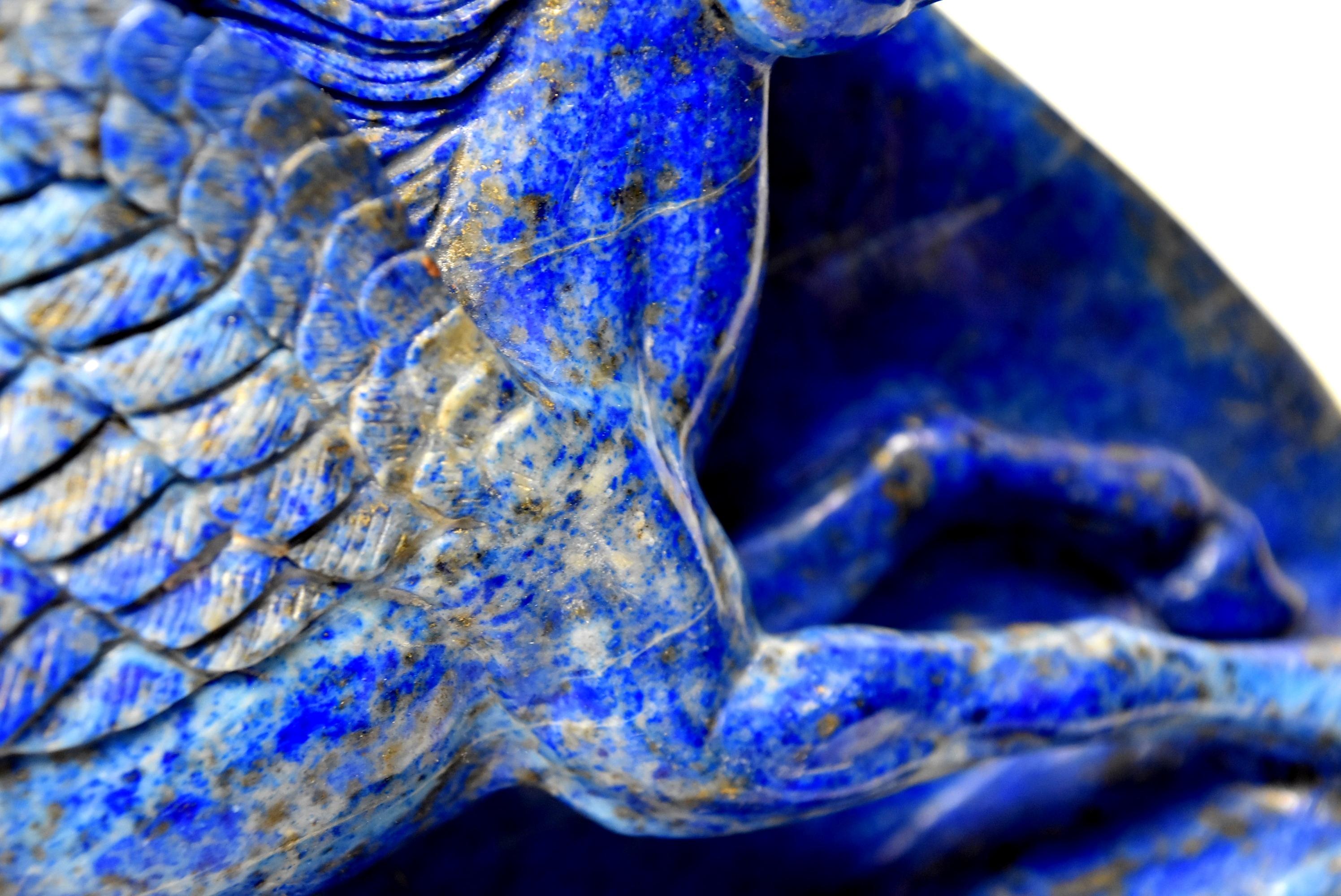 Lapis Lazuli Pegasus Statue, Horse Sculpture 3