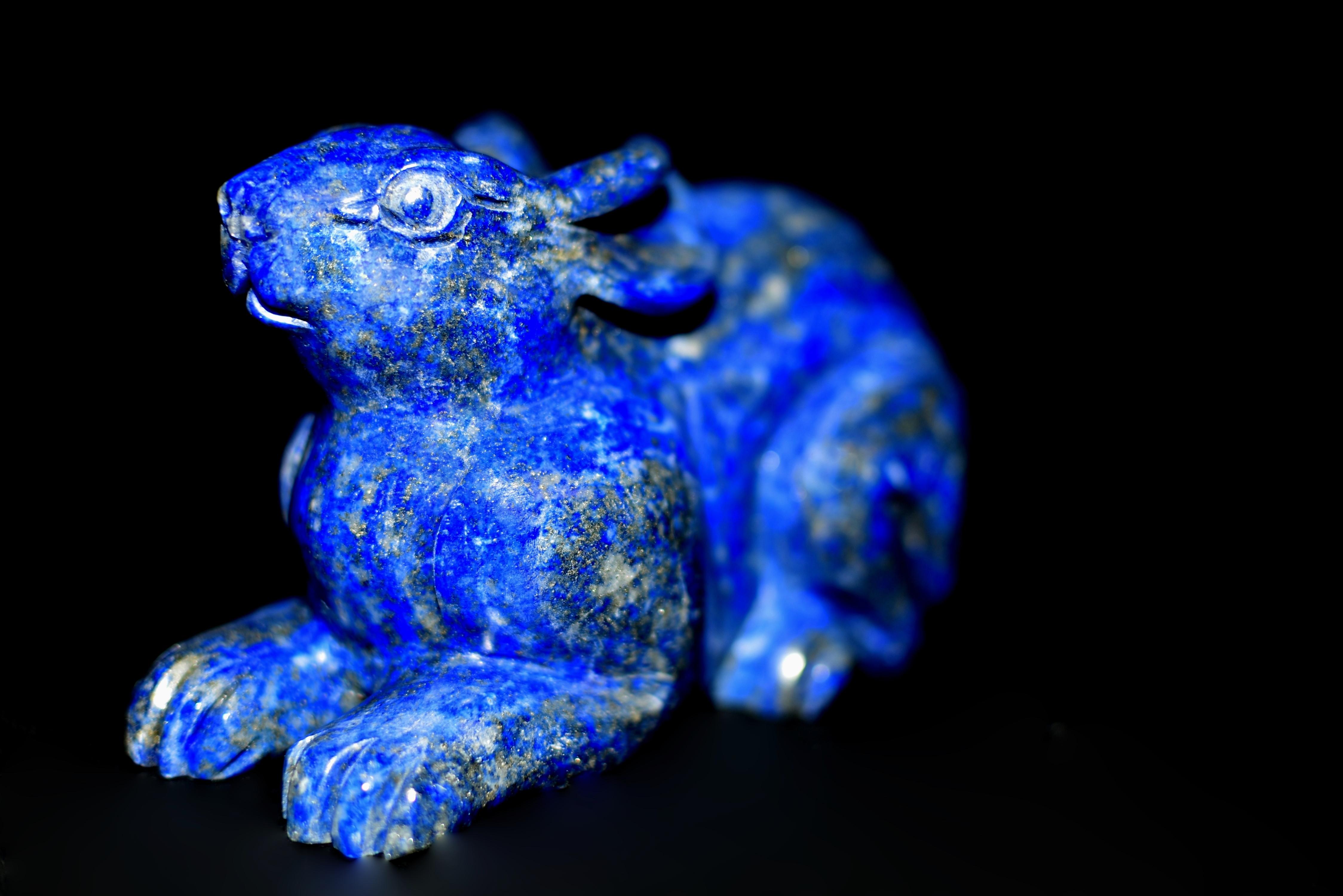 Lapis Lazuli Rabbit Paperweight For Sale 4