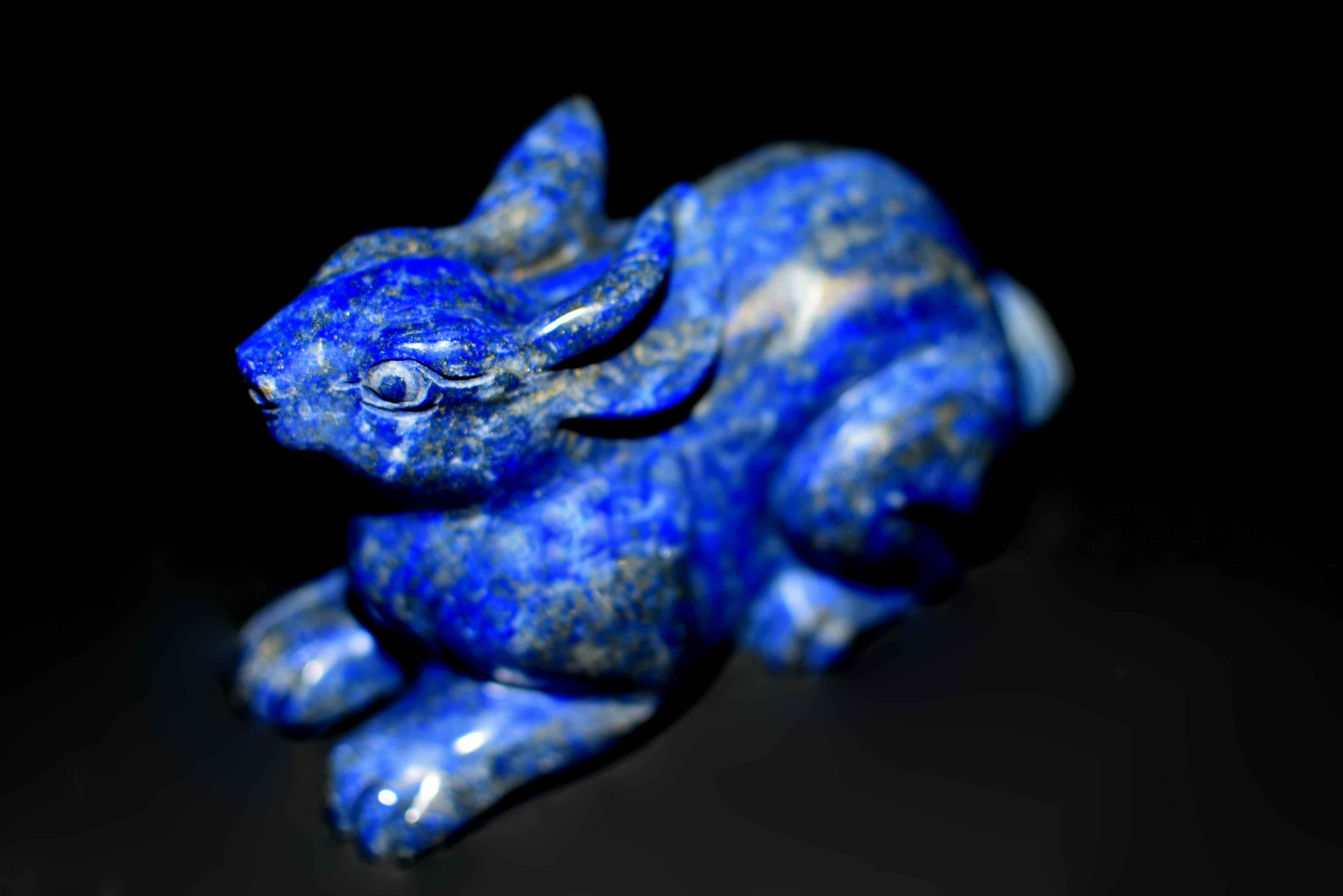 Lapis Lazuli Rabbit Paperweight For Sale 1