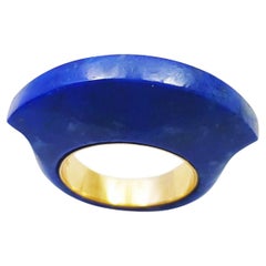 Lapis Lazuli Ring set in 18K Gold Settings