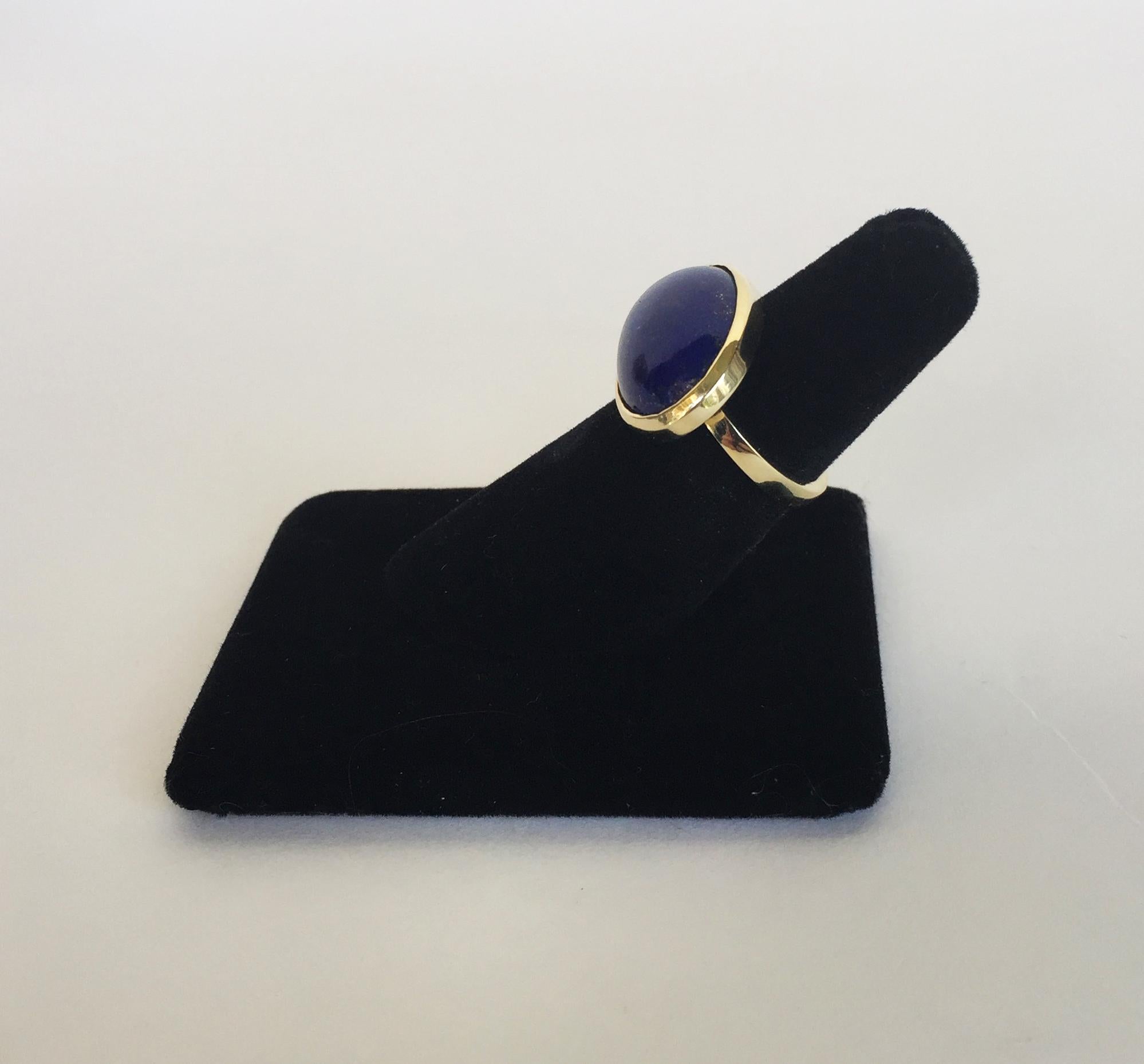 Marina J Lapis Lazuli and 14 K Yellow Gold  Ring  Damen