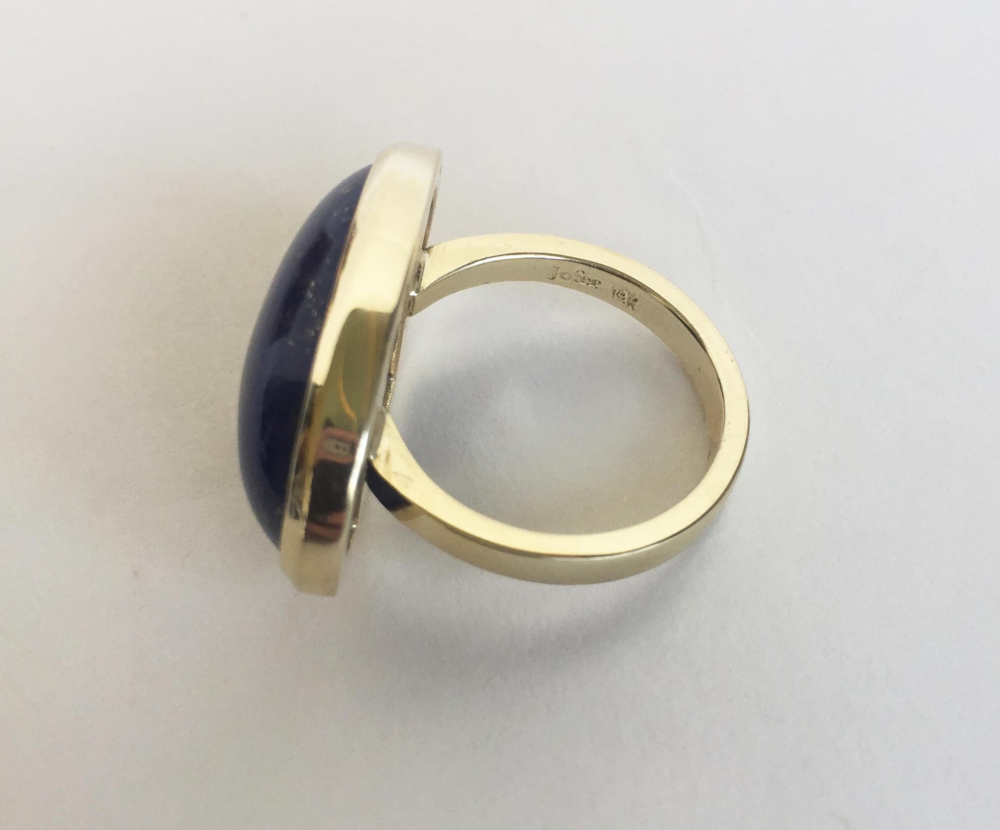 Marina J Lapis Lazuli and 14 K Yellow Gold  Ring  1