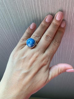 Lapis lazuli silver ring, Lazurite ring