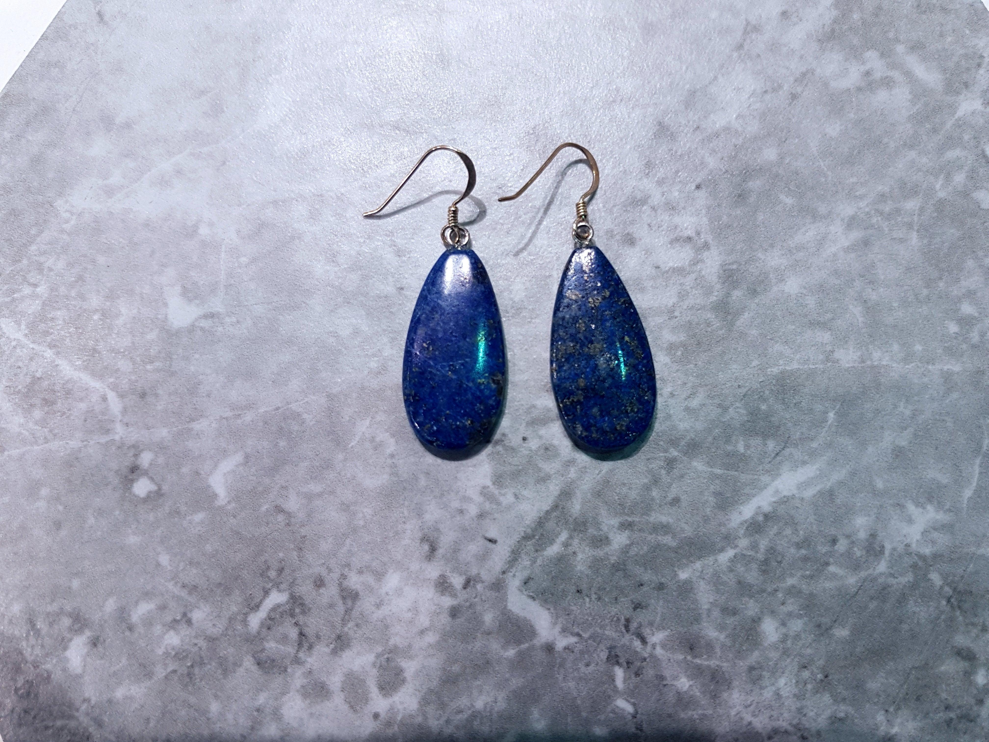 Donna Orecchini a goccia in lapislazzuli in argento sterling  da nlanlaVictory in vendita