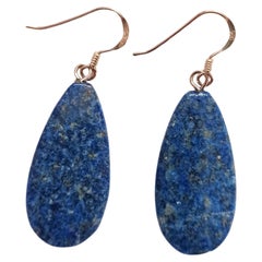 Lapis Lazuli Sterling Silver Drop Earrings  by nlanlaVictory