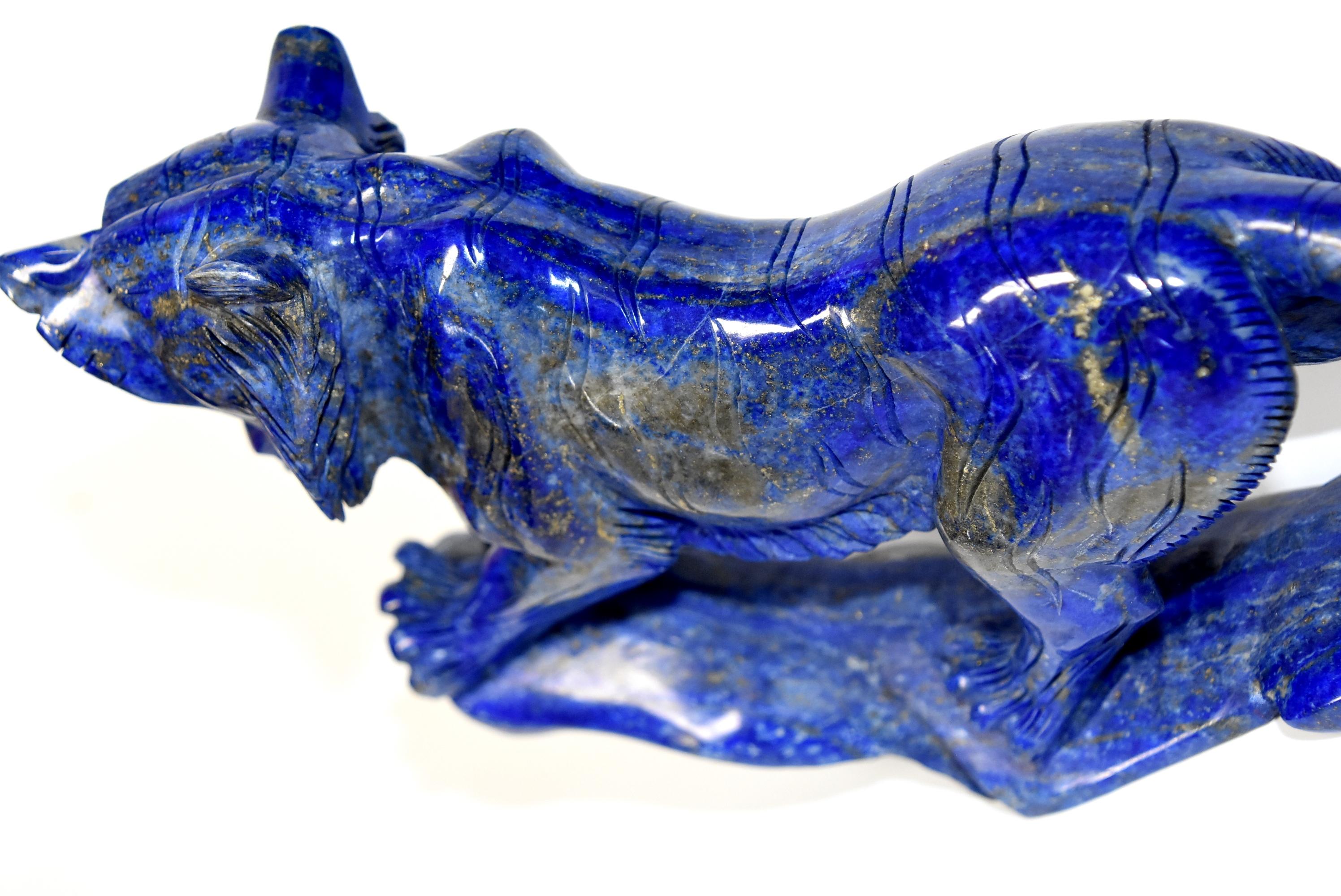 Natural Lapis Lazuli Tiger   4