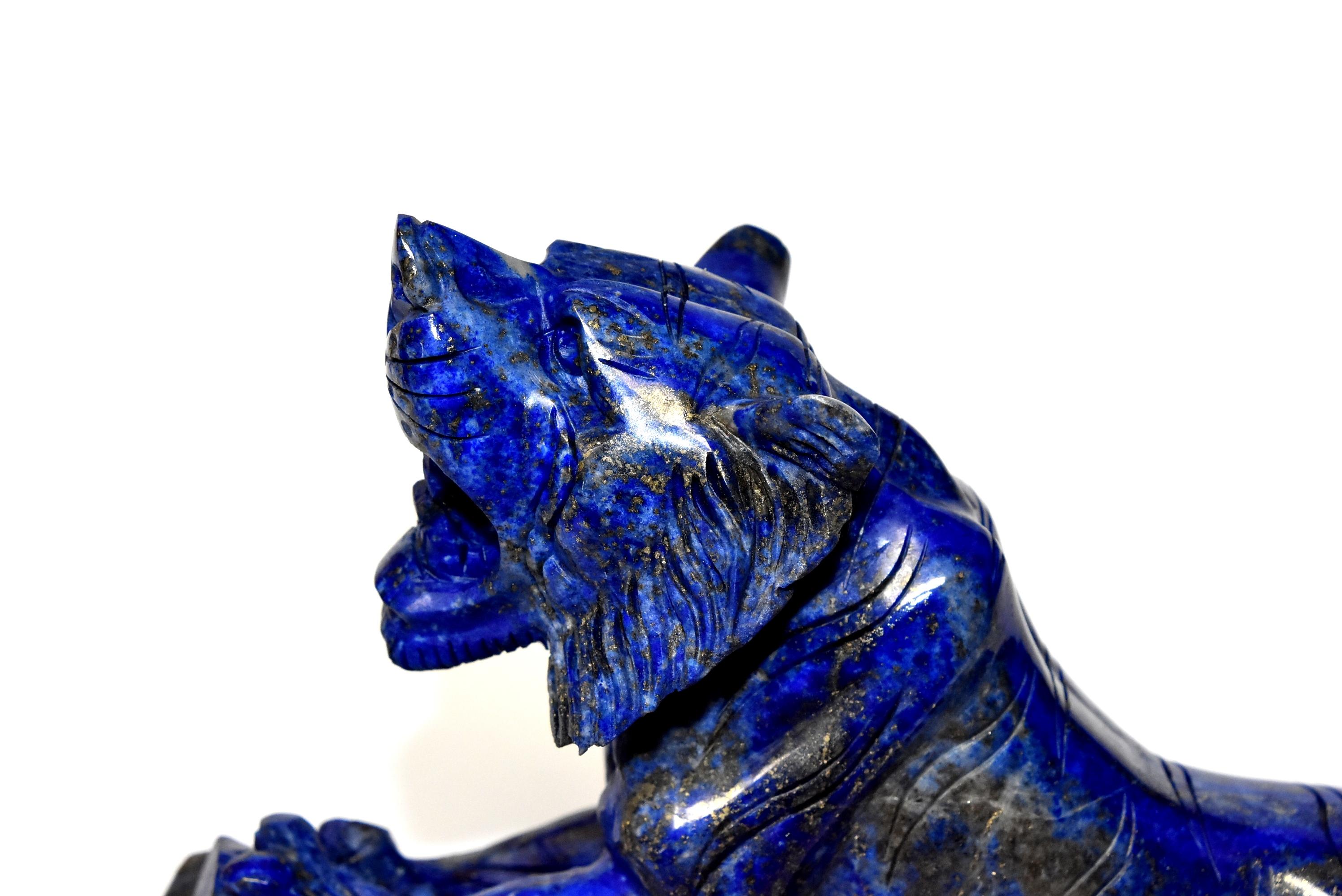 Contemporary Natural Lapis Lazuli Tiger  