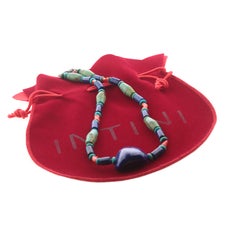 Lapis Lazuli Turquoise Coral Handmade Silver Tribal Warrior Bold Necklace