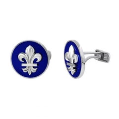 Boutons de manchette en Lapis Lazuli blanc et or 18K pour lui