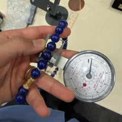 Lapis Lazuli with Diamond Rondelle Spacers 18K Yellow Gold Bead Necklace