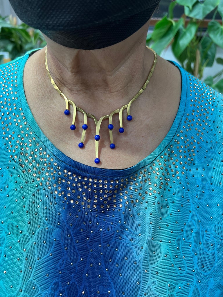 Lapis Lazuli Yellow Gold Necklace 1