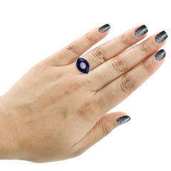 Lapis Opal 18 Karat Gold Ring