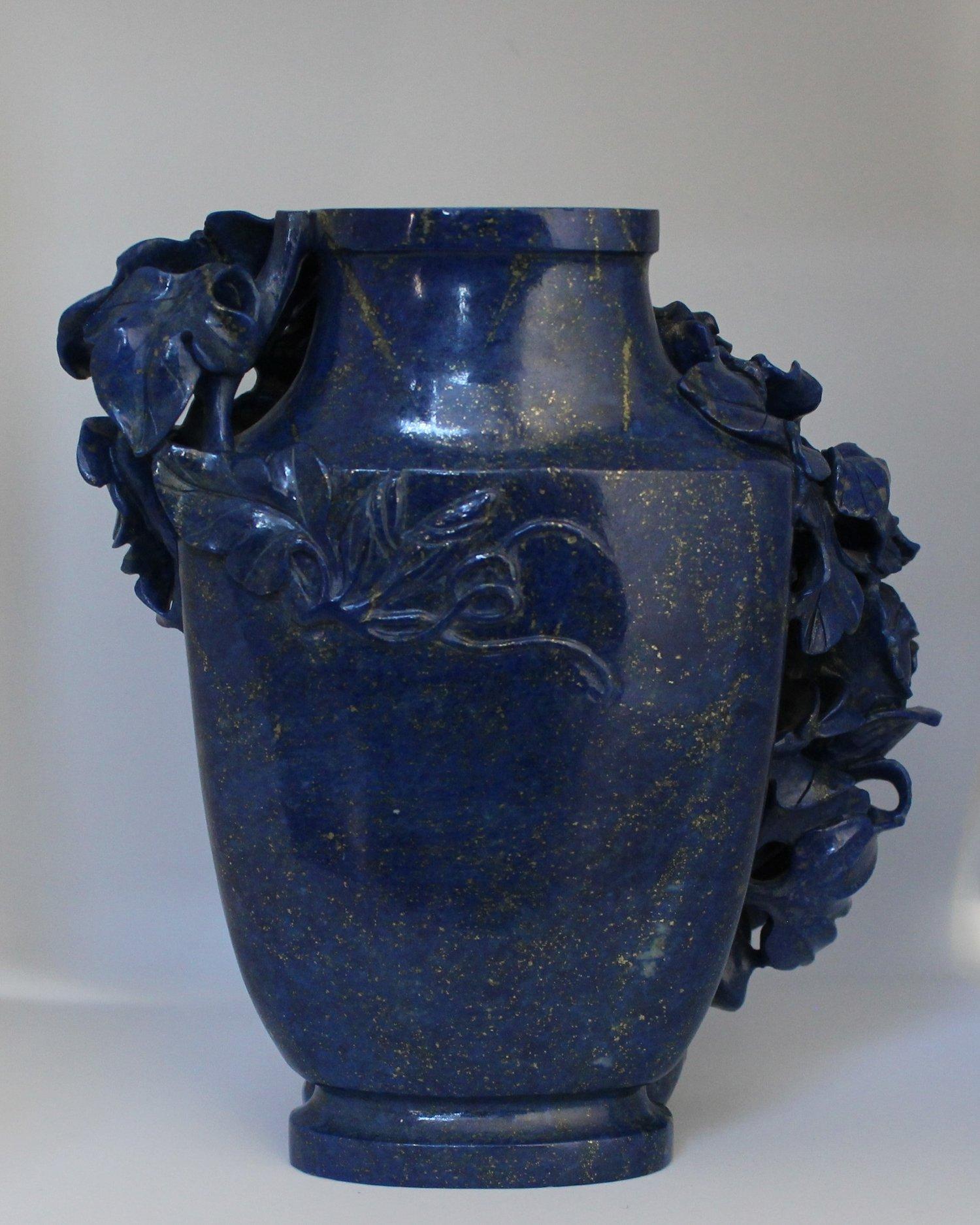 Women's or Men's Lapis Peony Vase